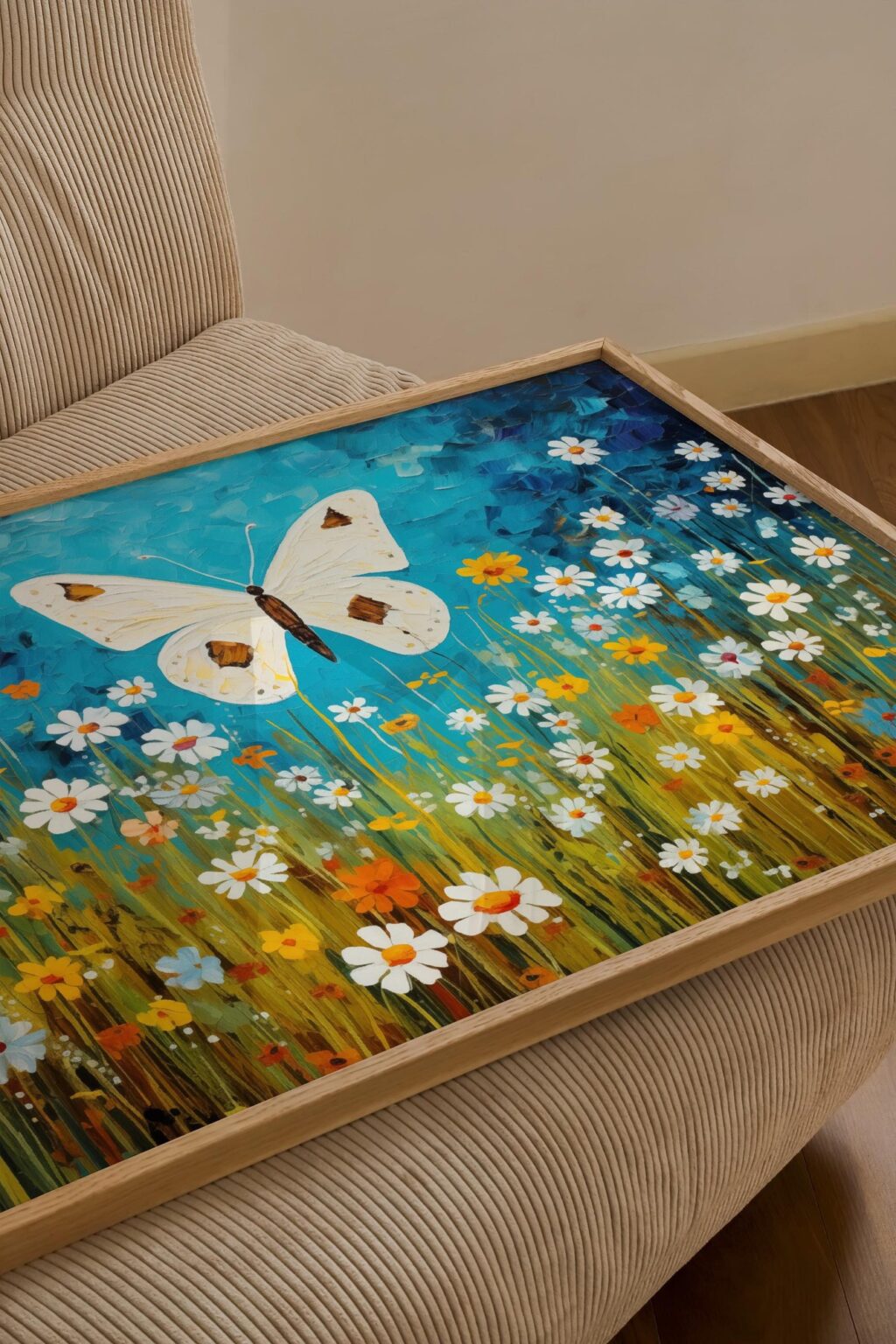 Butterfly and Flowers Print
