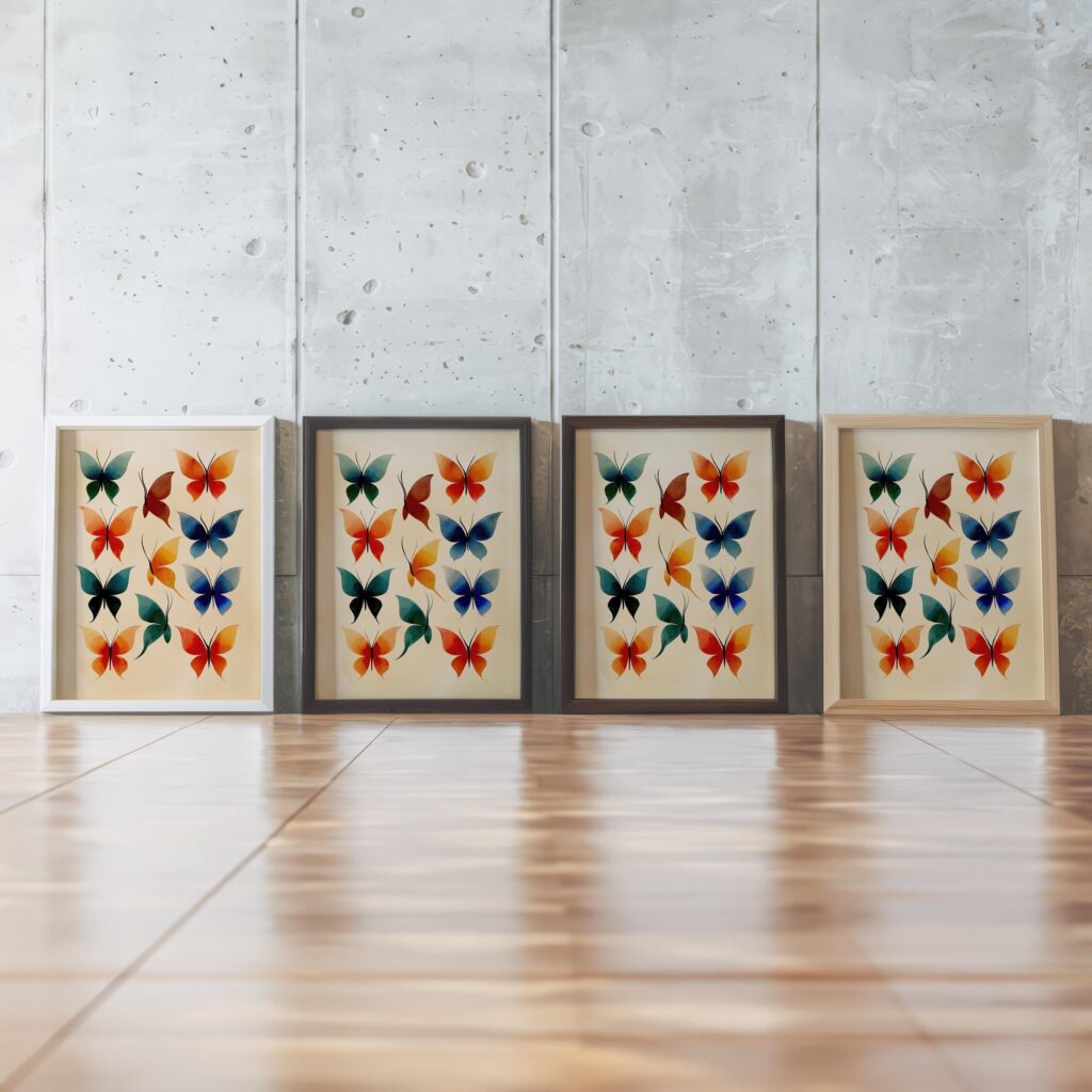 Butterfly Colorful Watercolor Wall Art