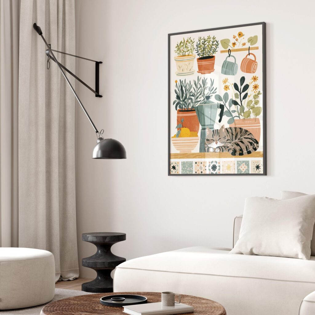 Cat Kitchen Print