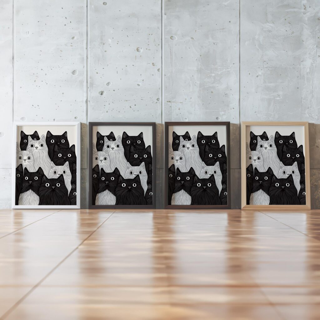 Cat Party Art Print