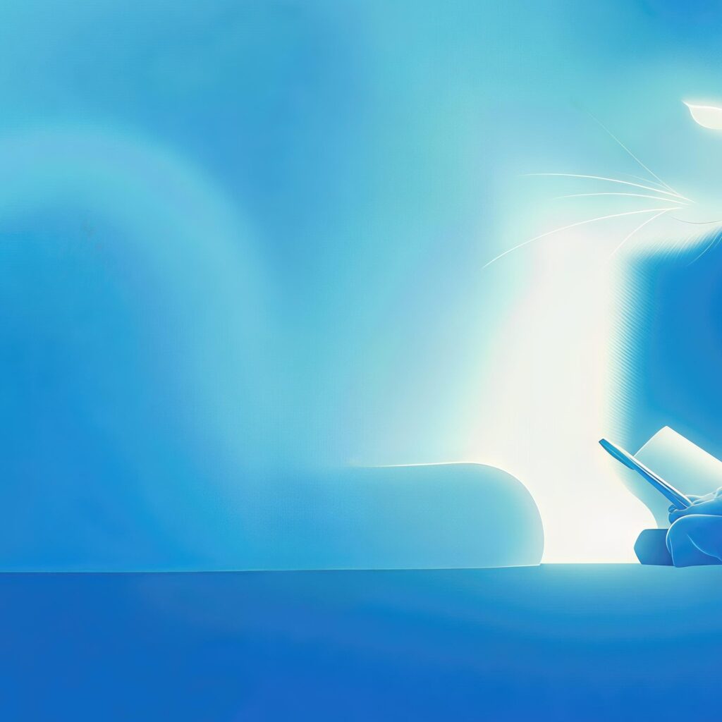 Cat Reading Wall Art
