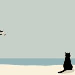 Cats on the Beach Print