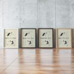 Cats Playing Tennis Ink Sketch Print