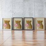 Cheetah Blowing Bubblegum Print