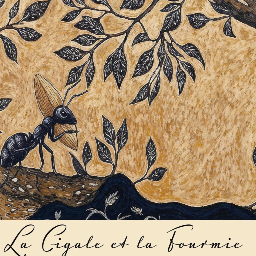 Cicada And Ant La Fontaine Fable Poster