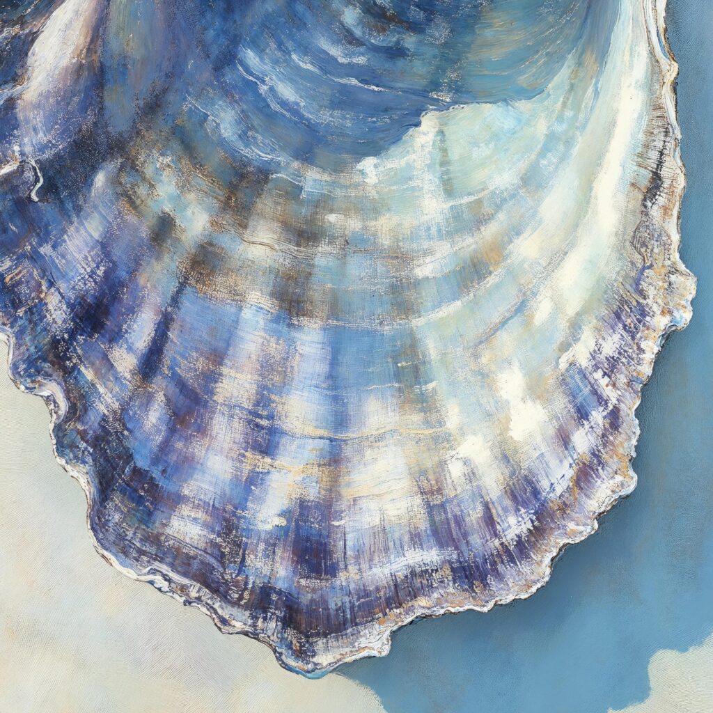 Coastal Oyster Shell Art Print