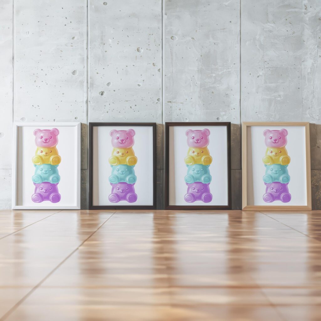 Colorful Gummy Bear Art Print