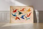 Colorful Swallow Birds Print