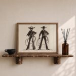 Cowboy and Cowgirl with Lassos Print