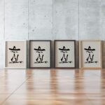 Cowboy Cat Minimalist Art Print