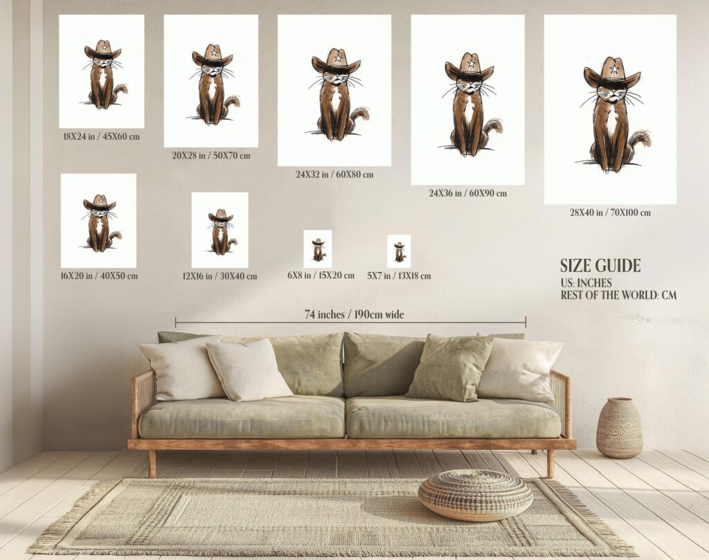 Cowboy Cat Sheriff Print