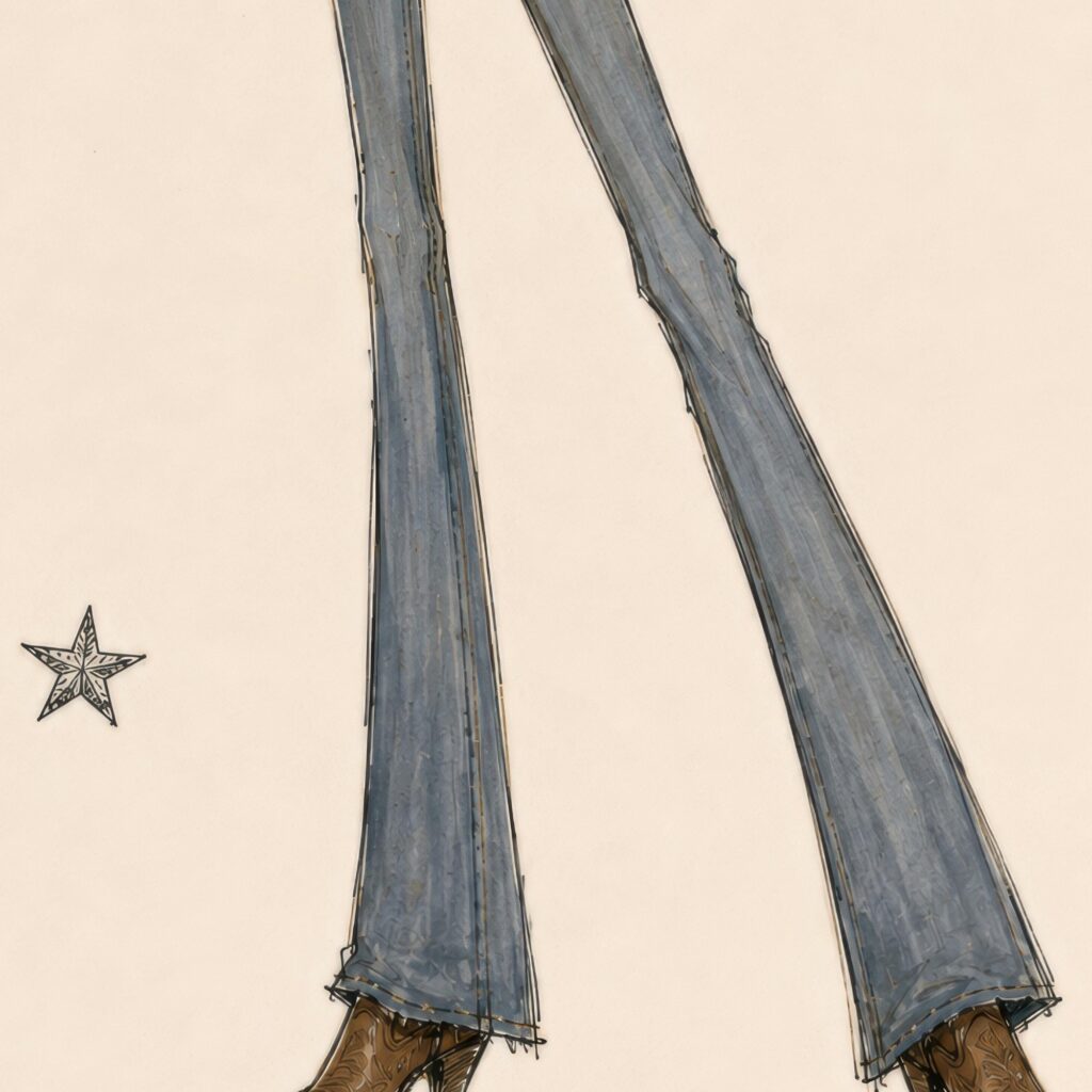 Cowboy Cowgirl Fashion Print Set