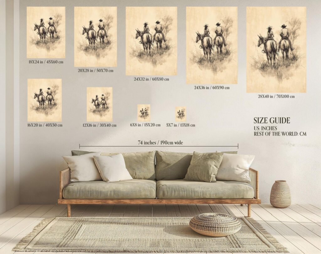 Cowboy Cowgirl Wall Art