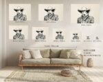 Cowboy Dog Art Print