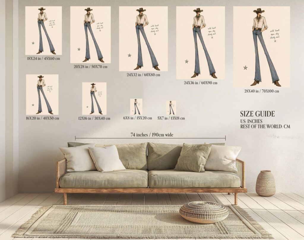 Cowboy Fashion Print
