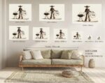 Cowgirl BBQ Ink Drawing Print