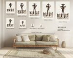 Cowgirl Boxing Art Western Wall Sketch Print