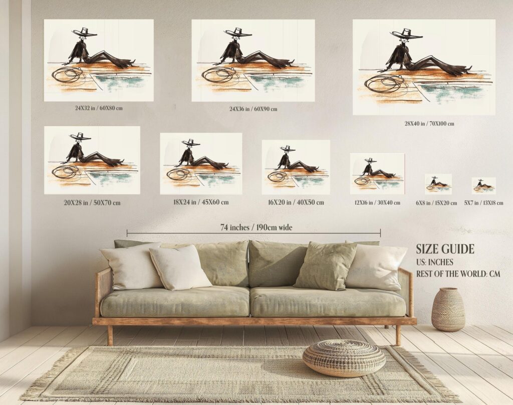Cowgirl By The Pool Art Print