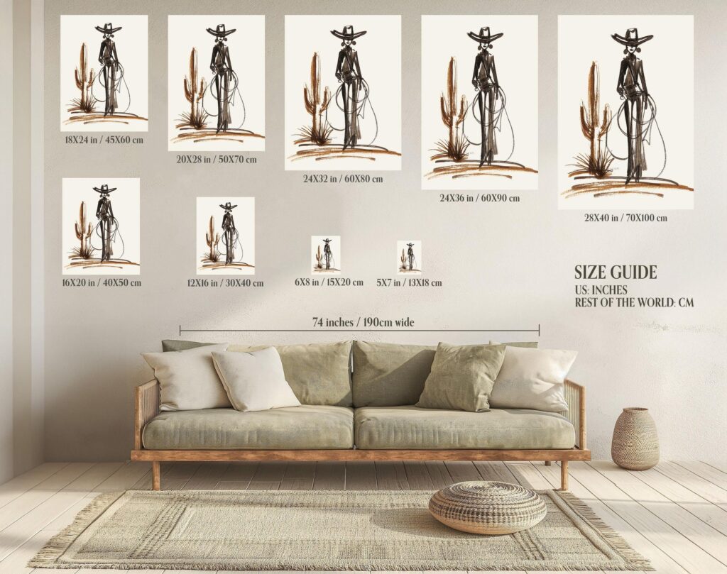 Cowgirl Desert Wall Art