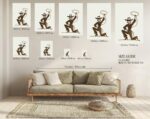 Cowgirl Lasso Silhouette Modern Western Art Print Woman Poster