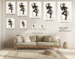 Cowgirl Lasso Silhouette Modern Western Art Print