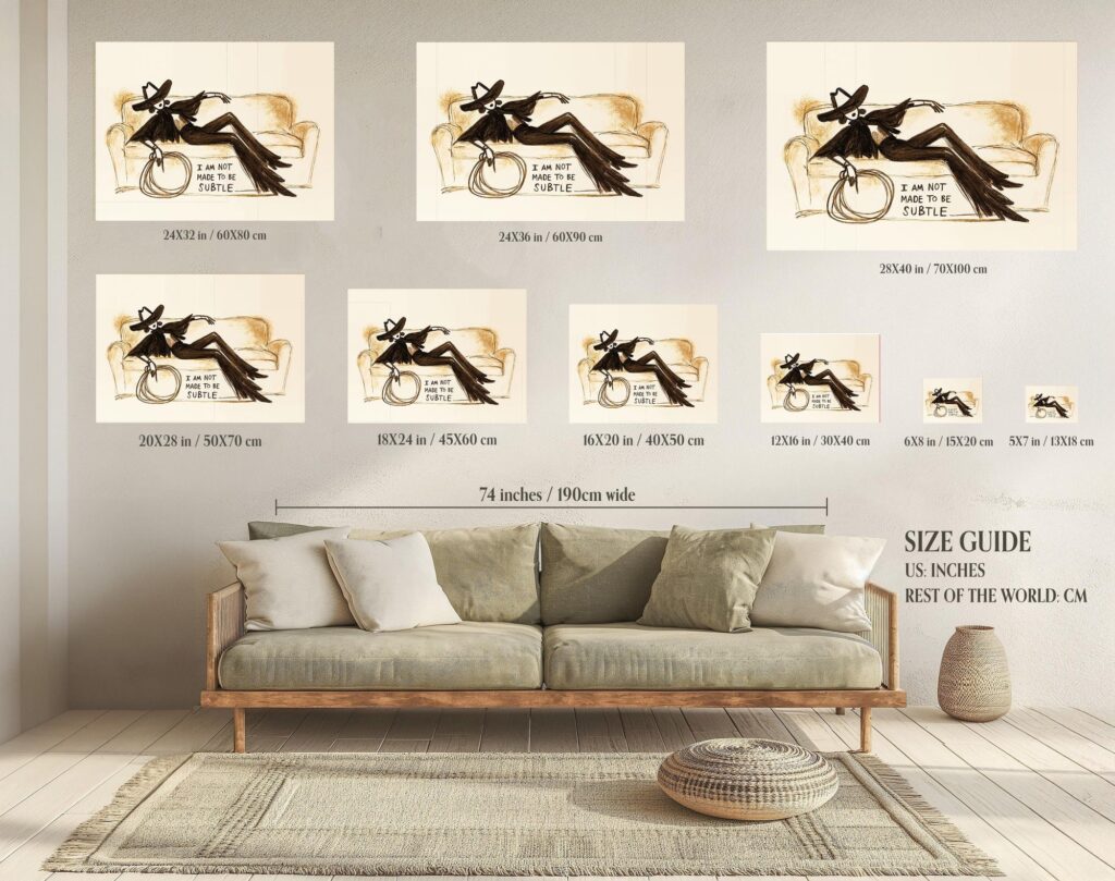 Cowgirl on the Sofa Print