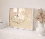 Dachshund Line Drawing Print
