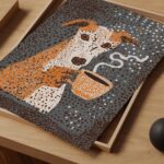 Dog Drinking Coffee Wall Art