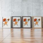 Dog Playing Football Poster