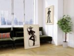 Fashion Cowgirl with Lassos Print Set of 2