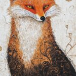 Fox and Raven Art Print