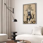 Funny Black Cat Toilet Print