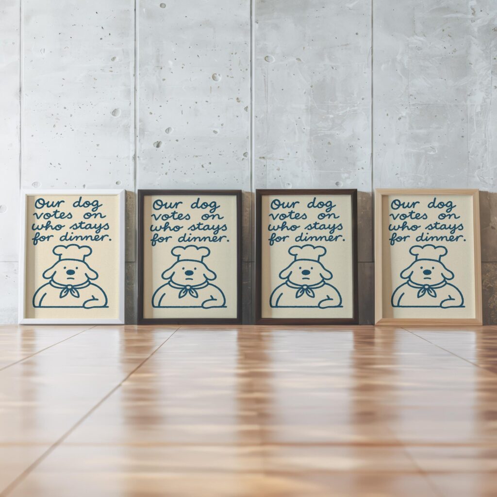 Funny Dog Kitchen Wall Art