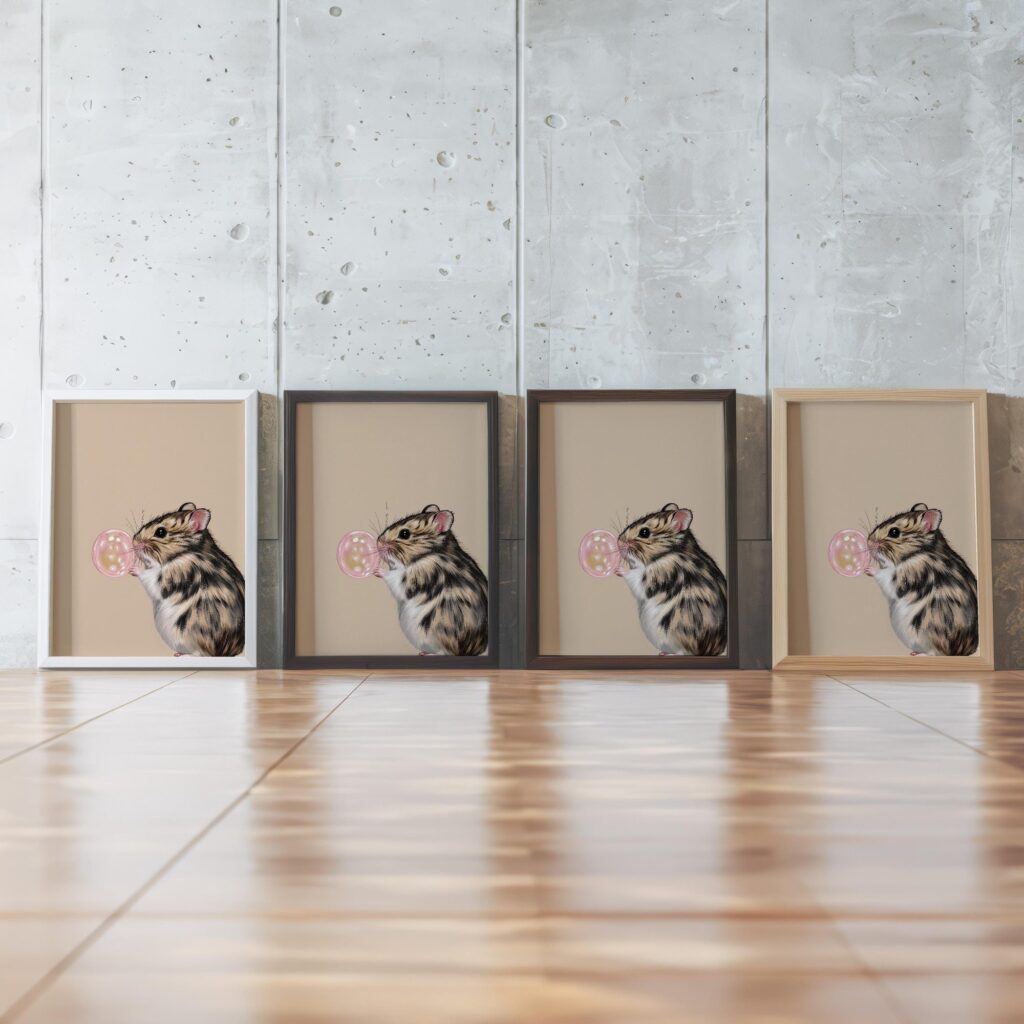 Funny Hamster Bubble Gum Print