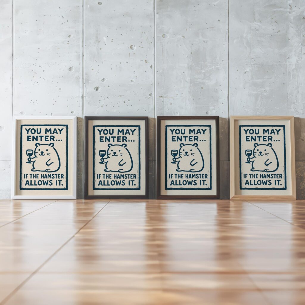 Funny Hamster Sign Art Print