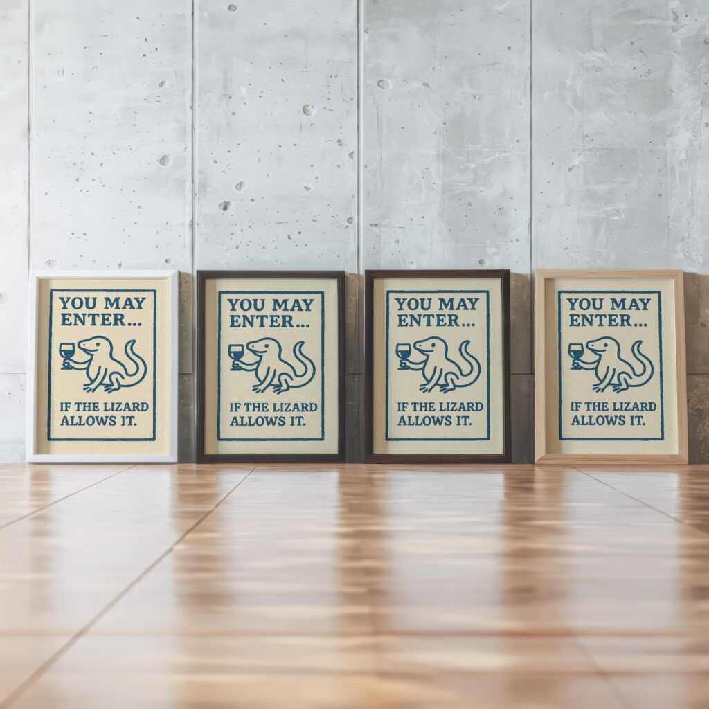 Funny Lizard Art Print