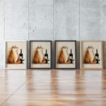 Funny Orange Cat Wine Poster