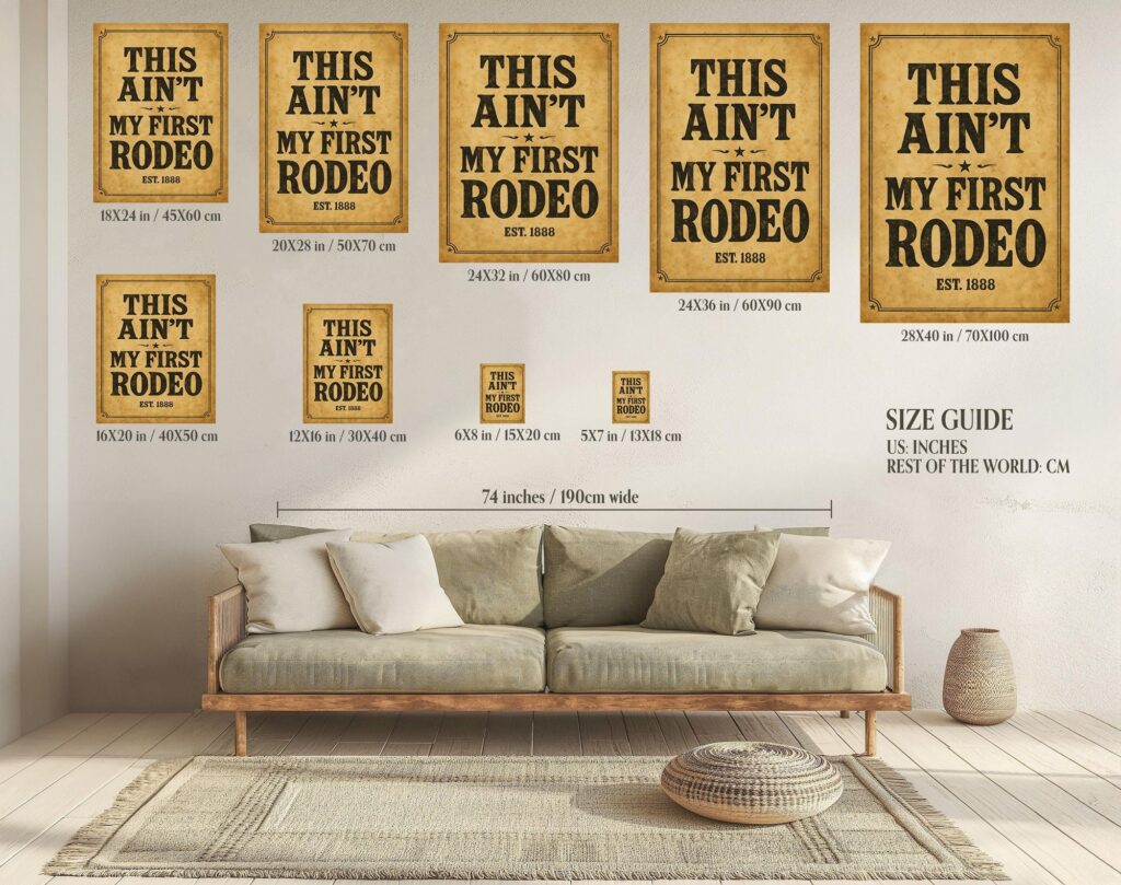 Funny Western Sign Print