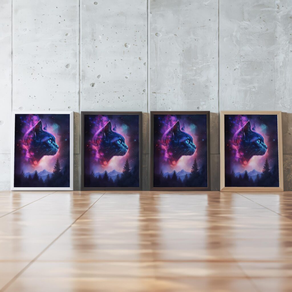 Galaxy Cat Art Print