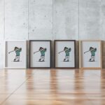 Golf Dog Minimalist Print