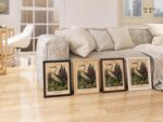 Grey Heron Botanical Print