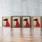 Greyhound Coffee Whippet Dog Poster