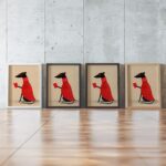 Greyhound Dog Reading Wall Art