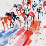 Greyhound Racing Print