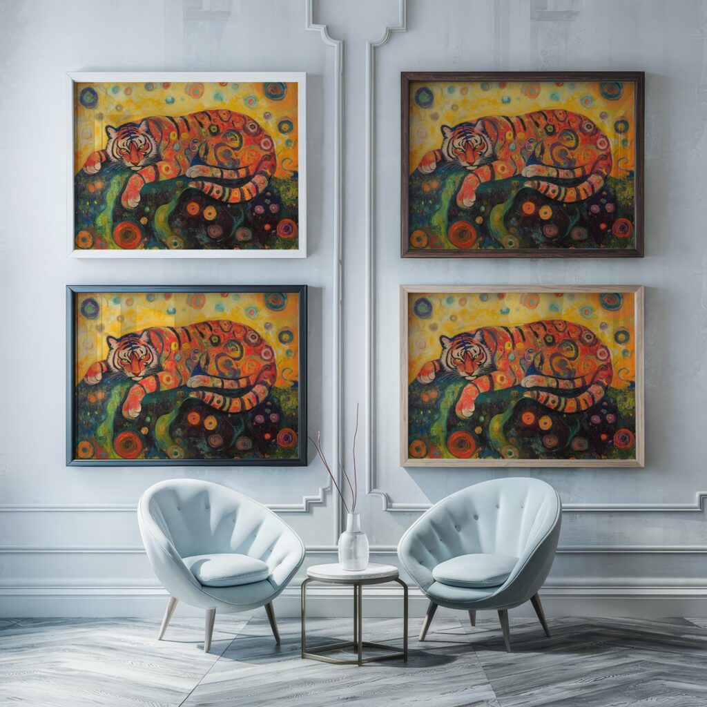 Gustav Klimt Tiger Print