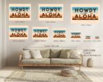 Howdy Aloha Typography Art Print