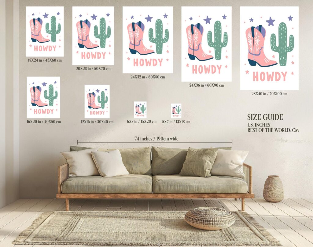 Howdy Cowgirl Boot Print