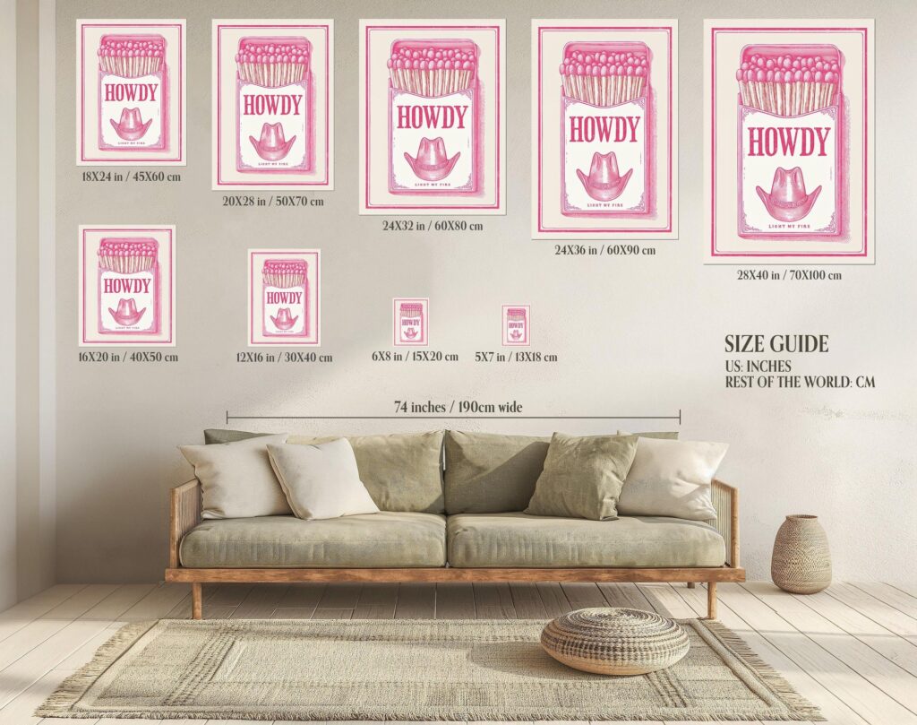 Howdy Matchbox Western Print