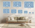 Howdy Blue Heart Print