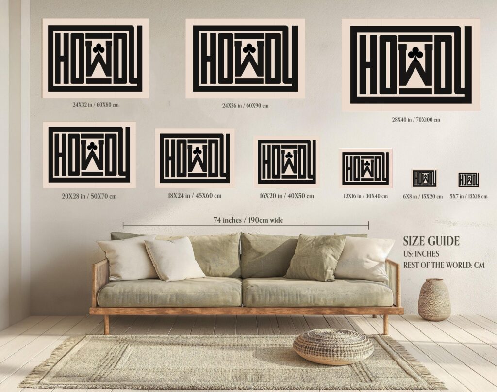Howdy Farmhouse Western Print